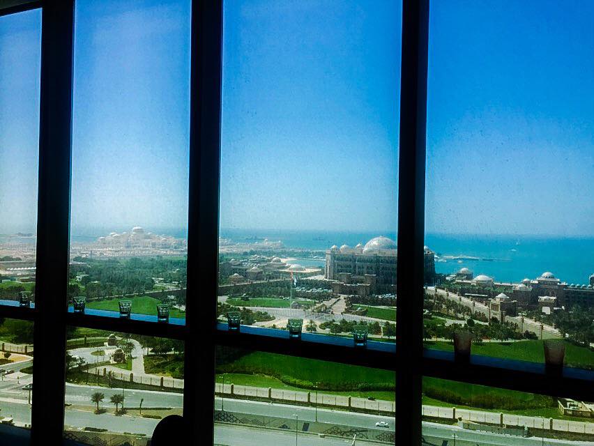 The view from my room at the Jumeirah Etihad Towers.