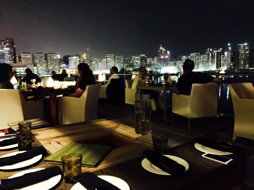 Dinner, drinks and shisha at the Rosewood Hotel.
