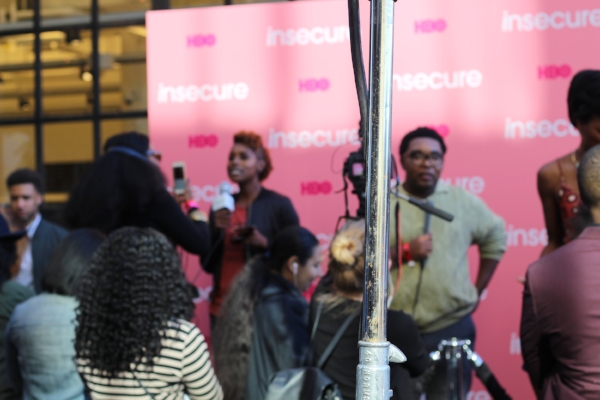 Issa Rae and the cast of Insecure at the block party in Industry City, Brooklyn