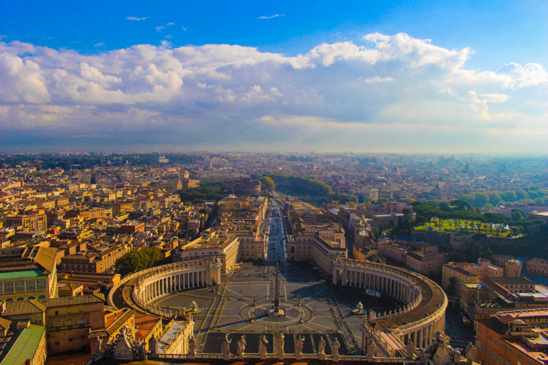 The view from the top of Saint Peter's Basilica