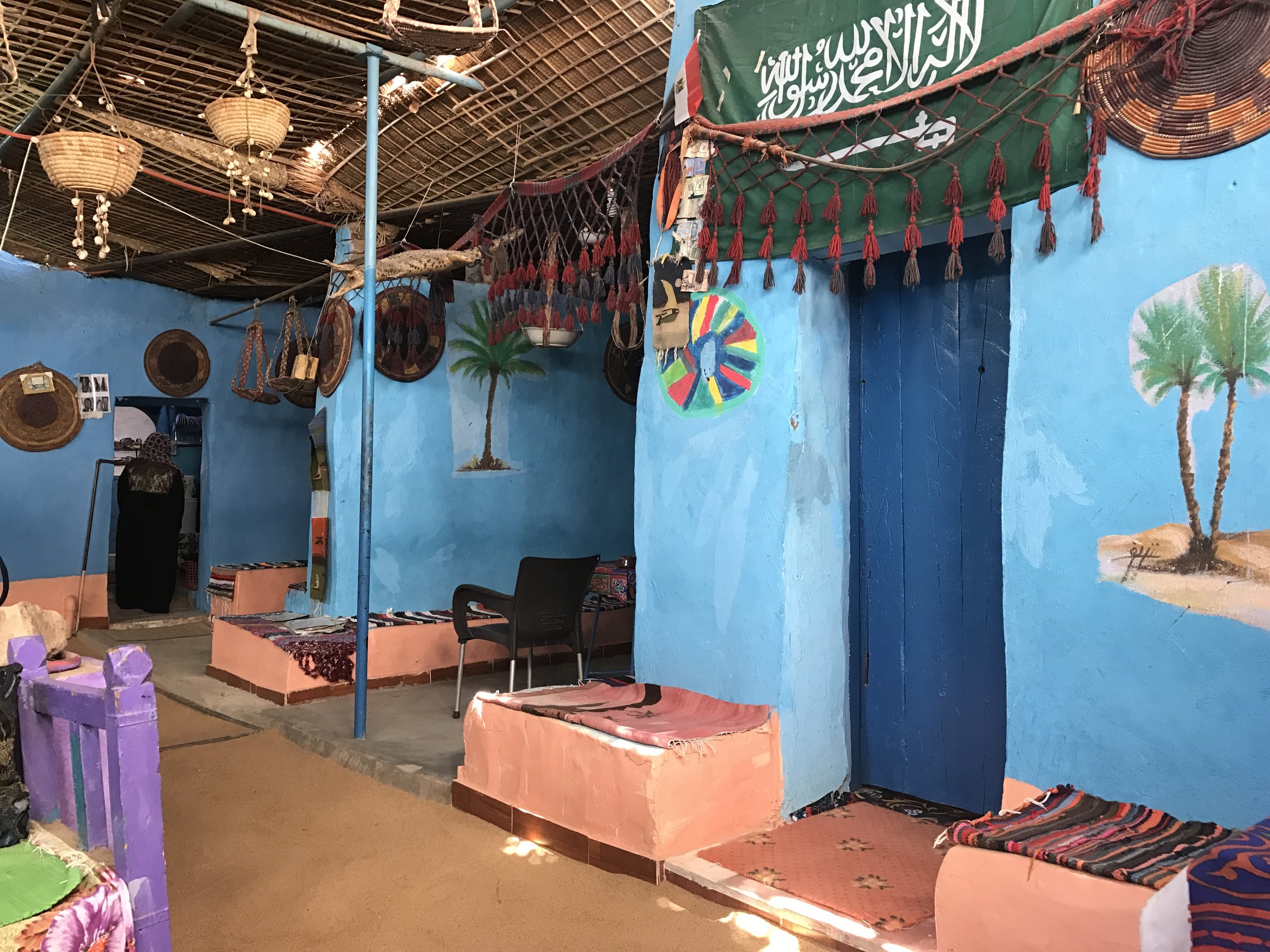Inside one of the homes in the Nubian Village in Aswan.