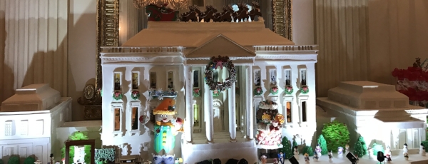 The 420-pound gingerbread house is a tradition at the White House.