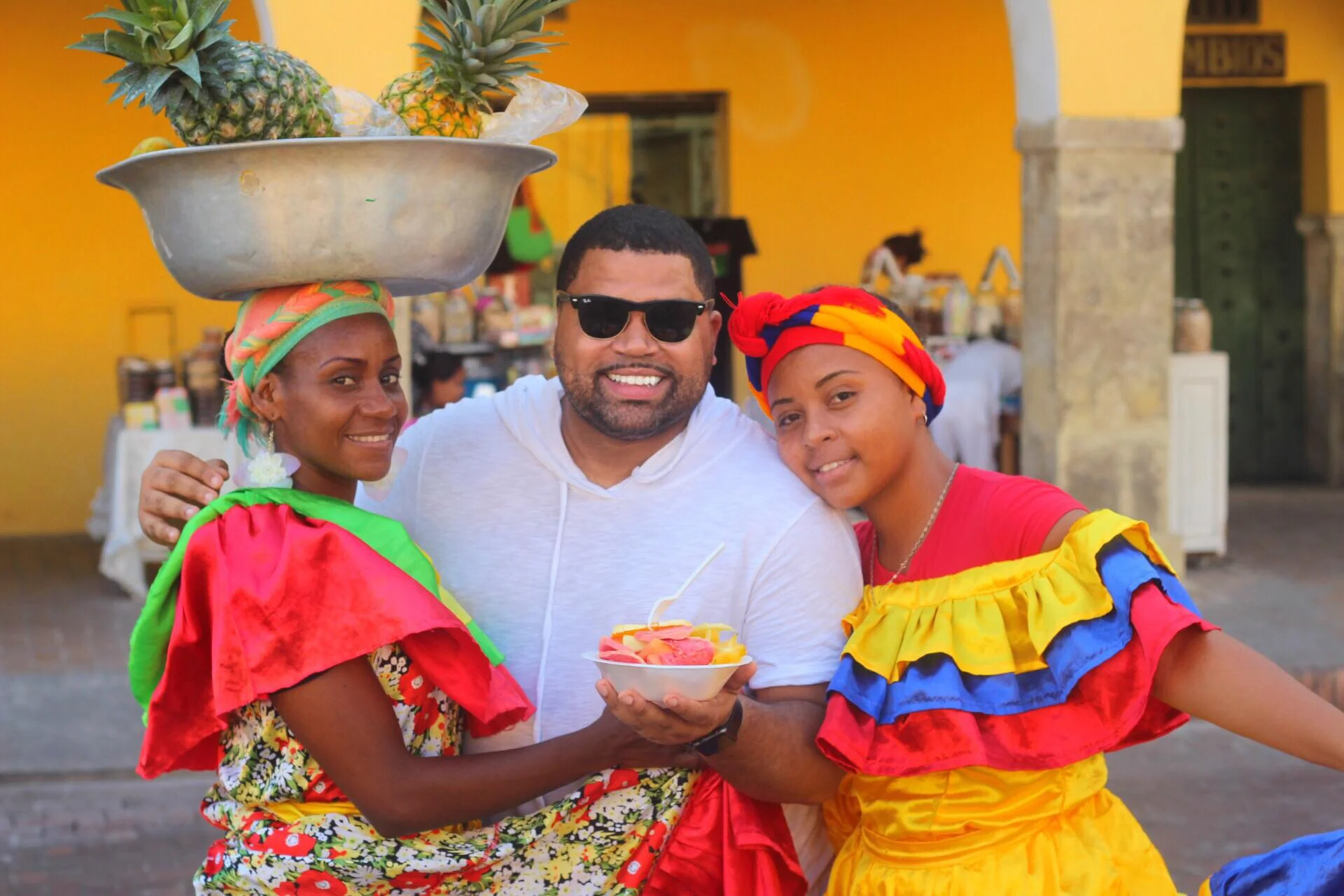 A couple of the fruit ladies located inside the 'Walled City' in Cartagena