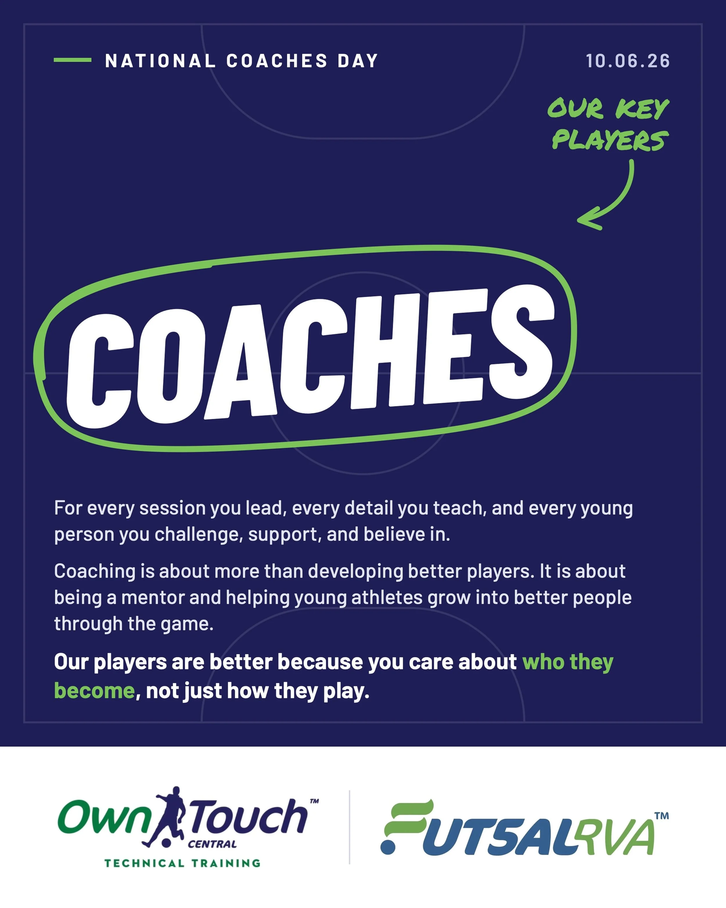 Happy National Coaches Day to the people who make this work. 

Thank you, coaches! ❤️⚽️

#TheMenteeAcademy #TheOwnTouchWay #WeAreFutsalRVA #SoccerDevelopment #OneLoveOneFamily