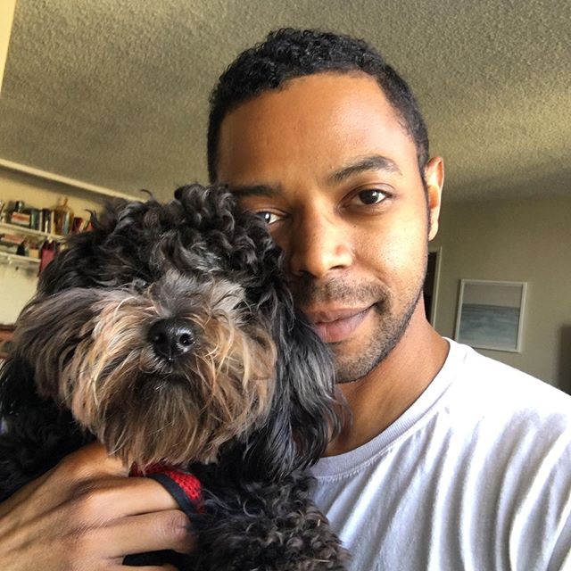 Felt cute but now this dog about to steal my shine... 🤷🏾&zwj;♂️
&mdash;
Happy 1 year anniversary @montythemalti with @mikedpoisson and I! 
#dogparents #maltipoosofinstagram #blackboyjoy