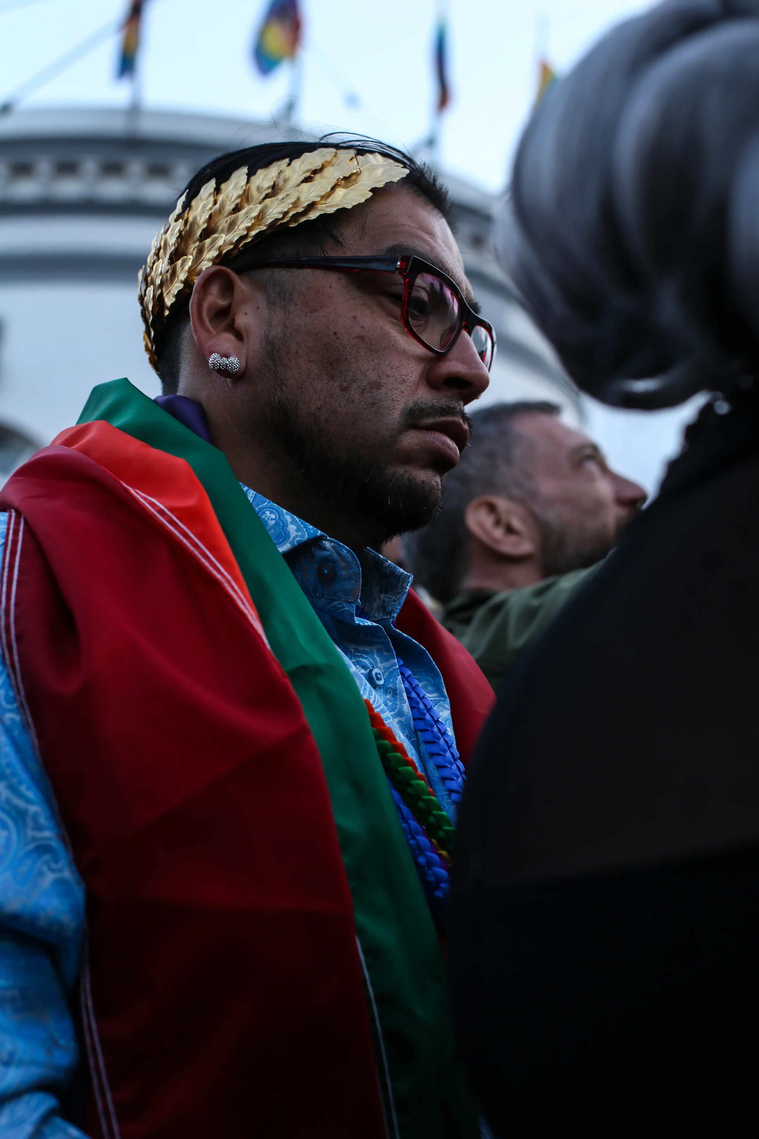 Salvador Tovar during a vigil in Harvey Milk Plaza to remember the victims of the Orlando shooting. 