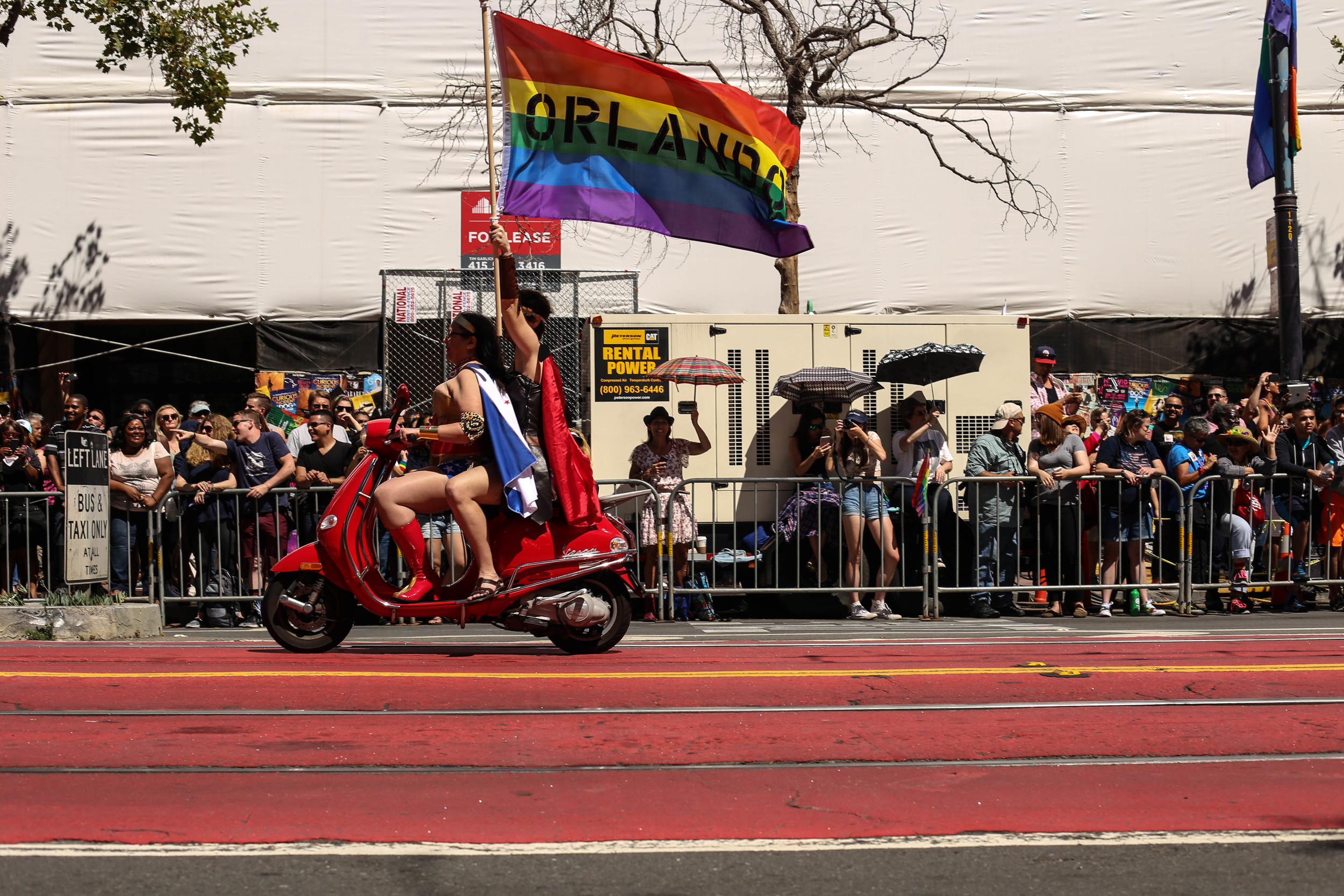 The 2016 San Fransisco Pride Parade kicked off with motorcycles and scooters as thousands gathered to celebrate Pride in San Francisco. Sunday, June 26, 2016. 