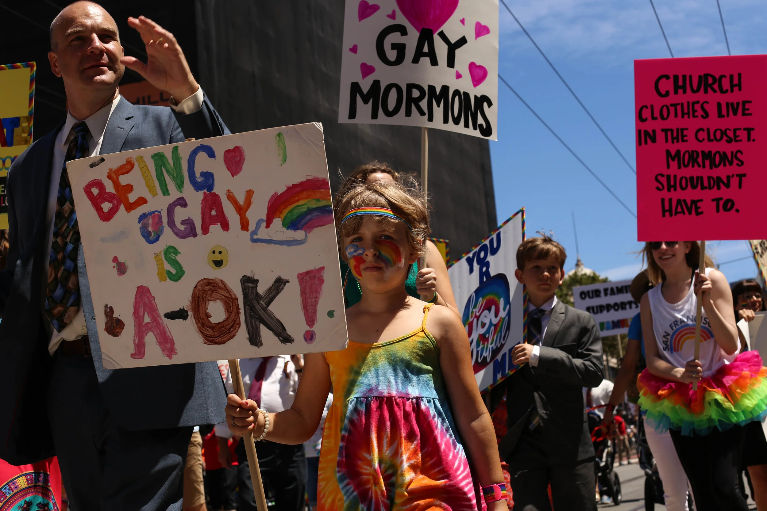 Mormons for equality at the San Francisco Pride Parade on Sunday, June 26, 2016. 