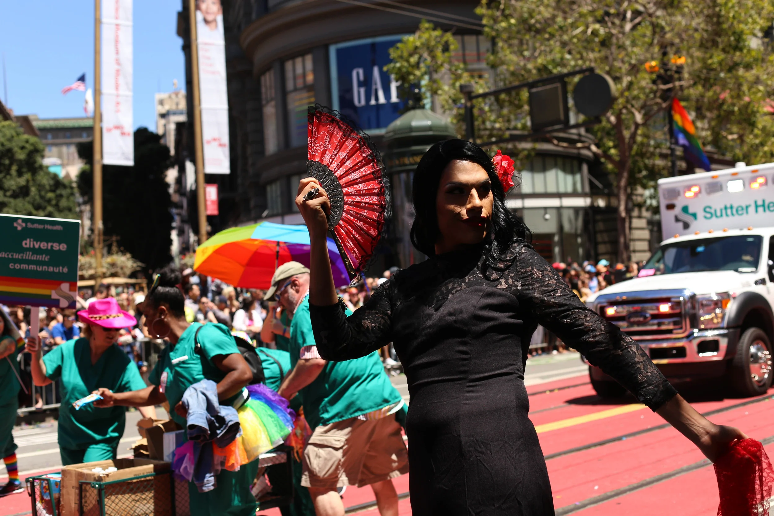 Parader during the San Francisco Pride Parade on Sunday, June 26, 2016.