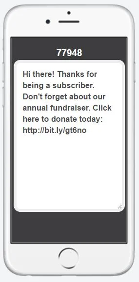 With our Smart and Pro Plans , you can send text blasts to your subscribers reminding them to donate to your organization.