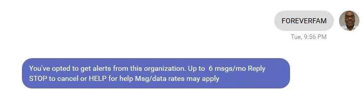 When a prospective donor opts in to your keyword, by law you must inform them of the number of future text messages you plan to send them per month. You must also give them clear instructions for how to stop receiving future messages from your organization. We take care of this for you so you don't have to worry about being in compliance.