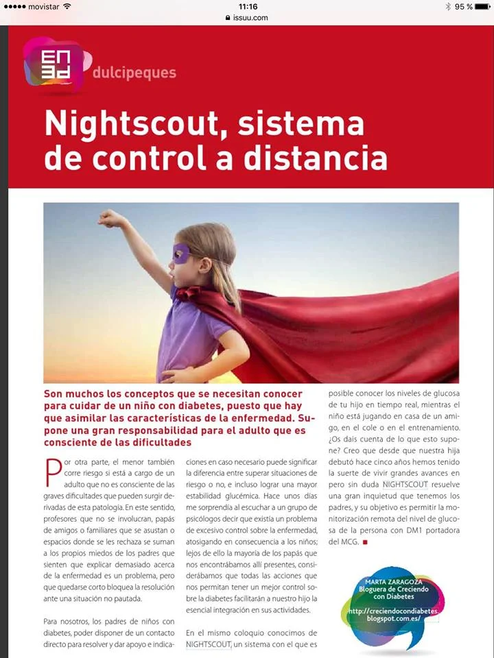 The national media in Spain took note of Nightscout España.