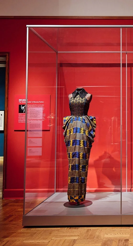 KOFI ANSAH KENTE GOWN  PORTLAND MUSEUM USA  V&amp;A Africa Exhibition International Tour (November 2023 – March 2024)
