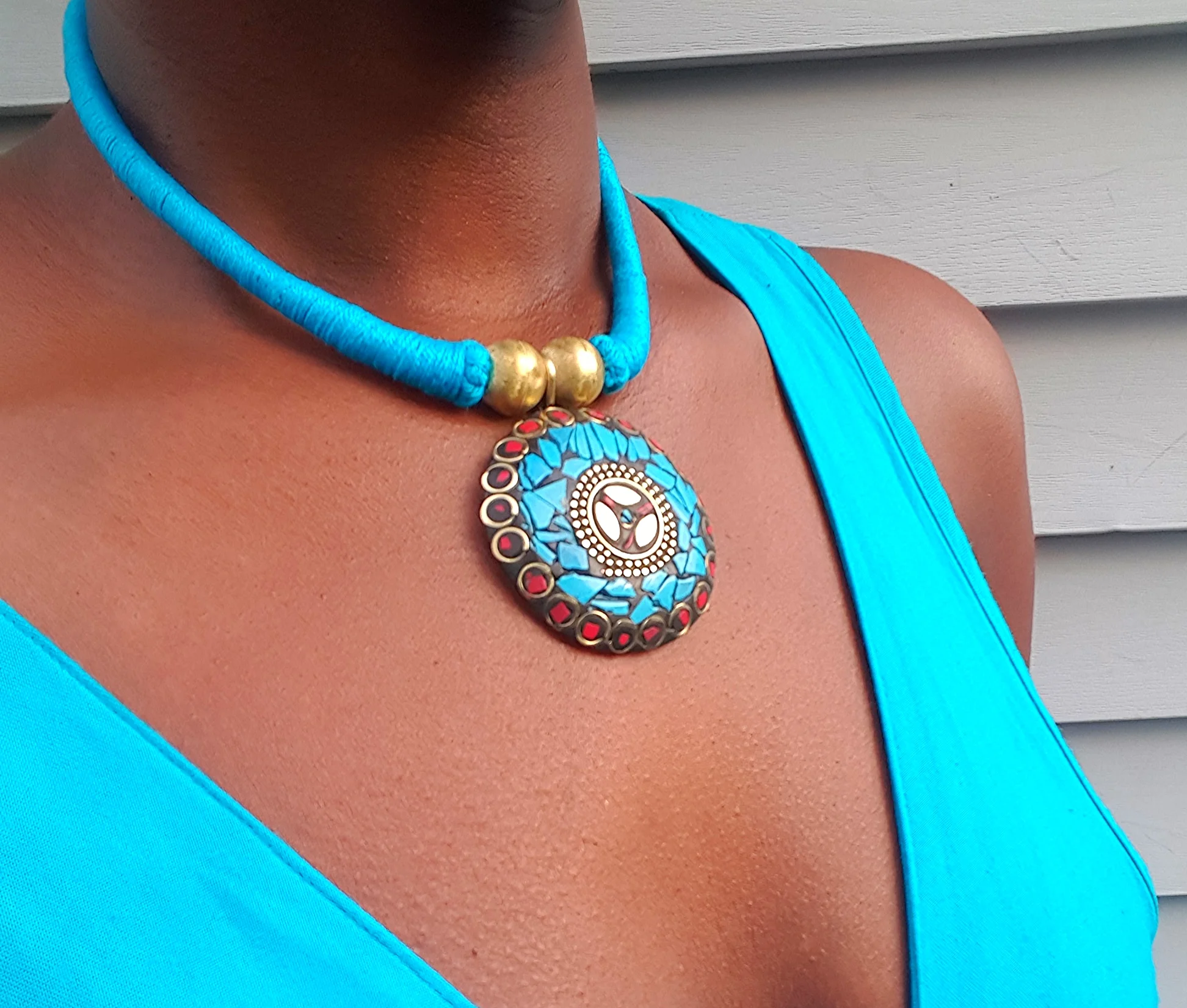 QueenAdwoa's Closet Sundial Choker turquoise.jpg