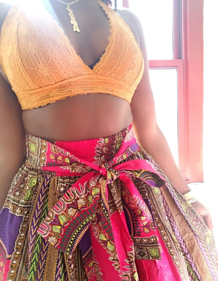 Queen Adwoa's Closet African Wax Print Skirt Dashiki 2.jpg