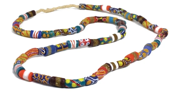 Large Ghanaian Glass Bead Necklace for sale