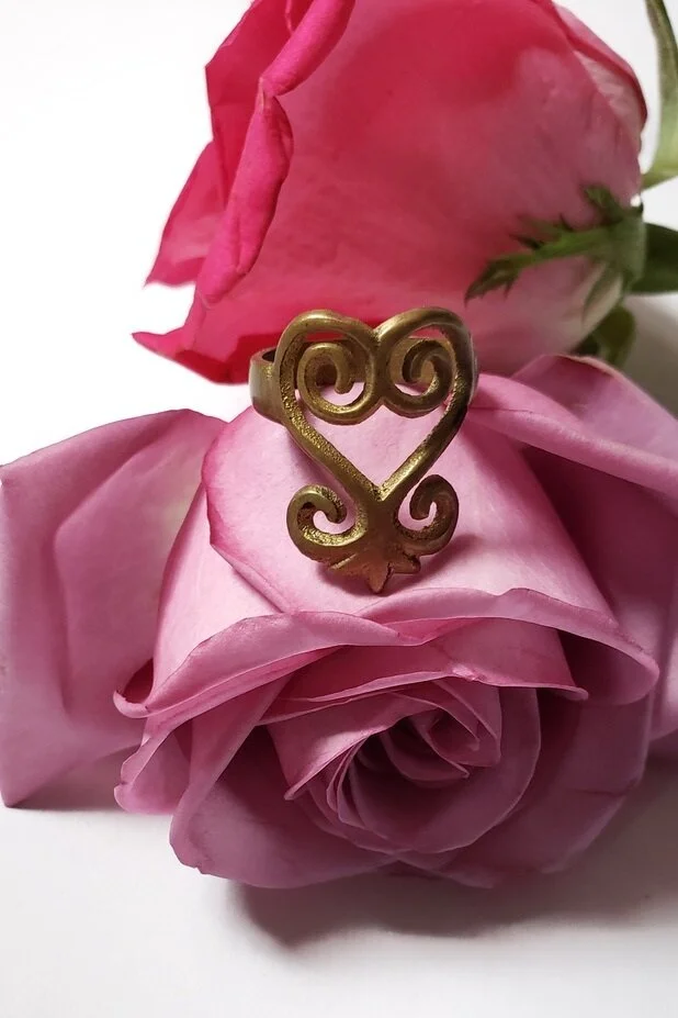 Buy Heart Shaped Sankofa Ring