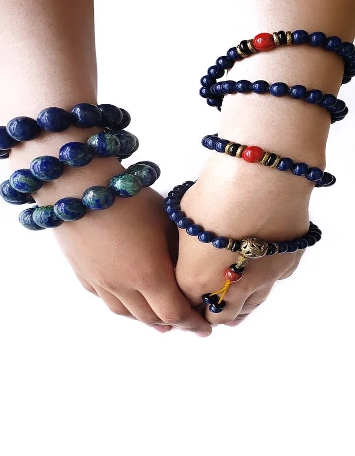 Buy Lapis Mala Prayer Necklace