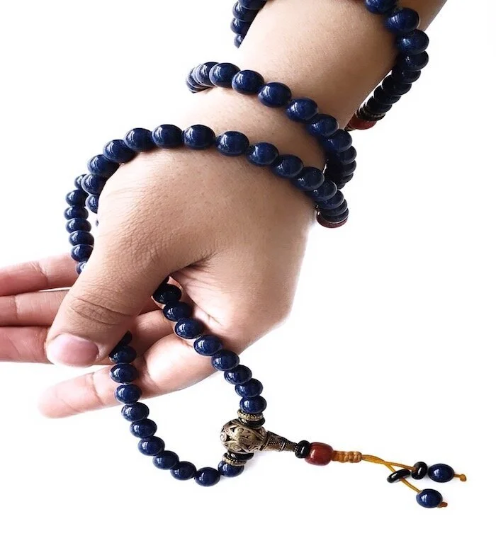Buy Lapis Mala Prayer Necklace