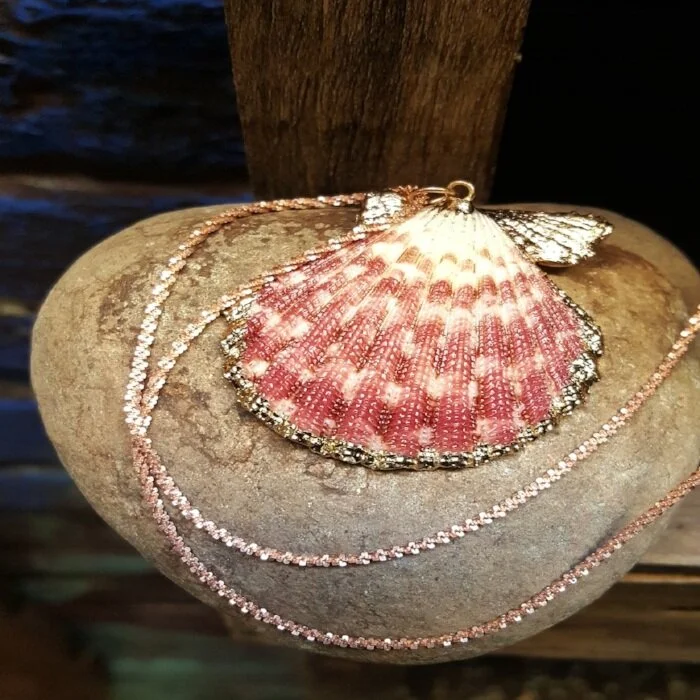 Queen Adwoa's Closet Rose Gold Clam Shell Necklace