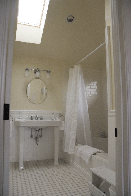 Private bath with skylight