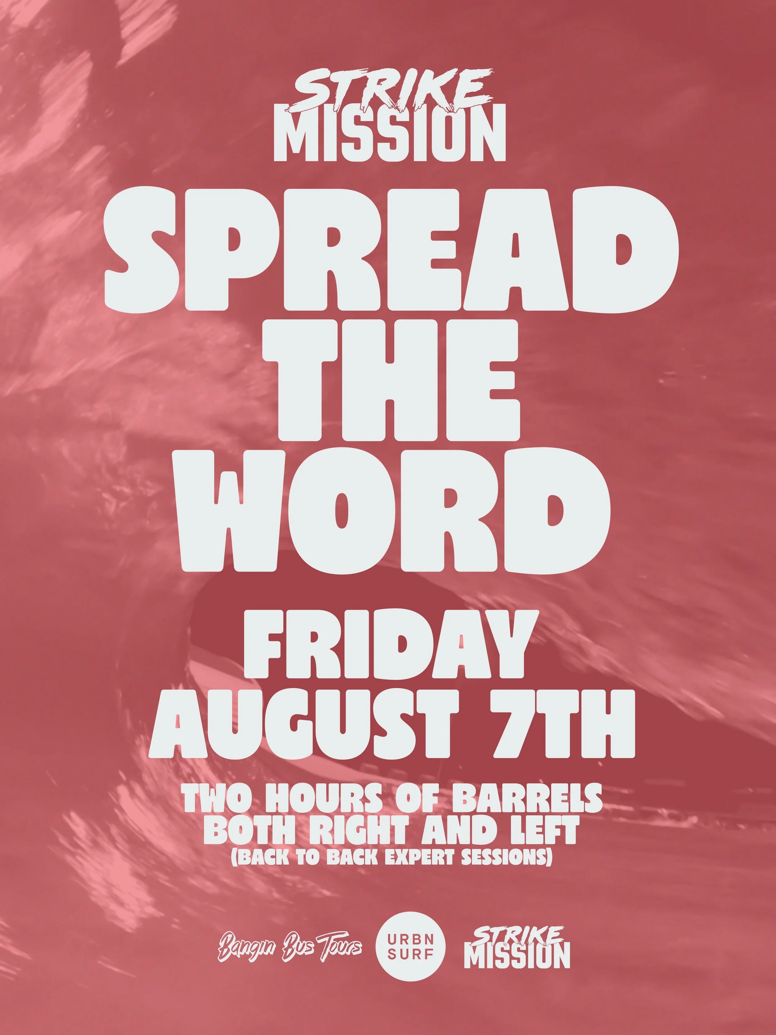 Missed the last Strike Mission? 
Don&rsquo;t make the same mistake twice. 

Our final Winter Strike Mission for 2026 is locked in for Friday the 7th of August, this is your last chance to join us at these prices. 

Two epic expert sessions at URBNSUR
