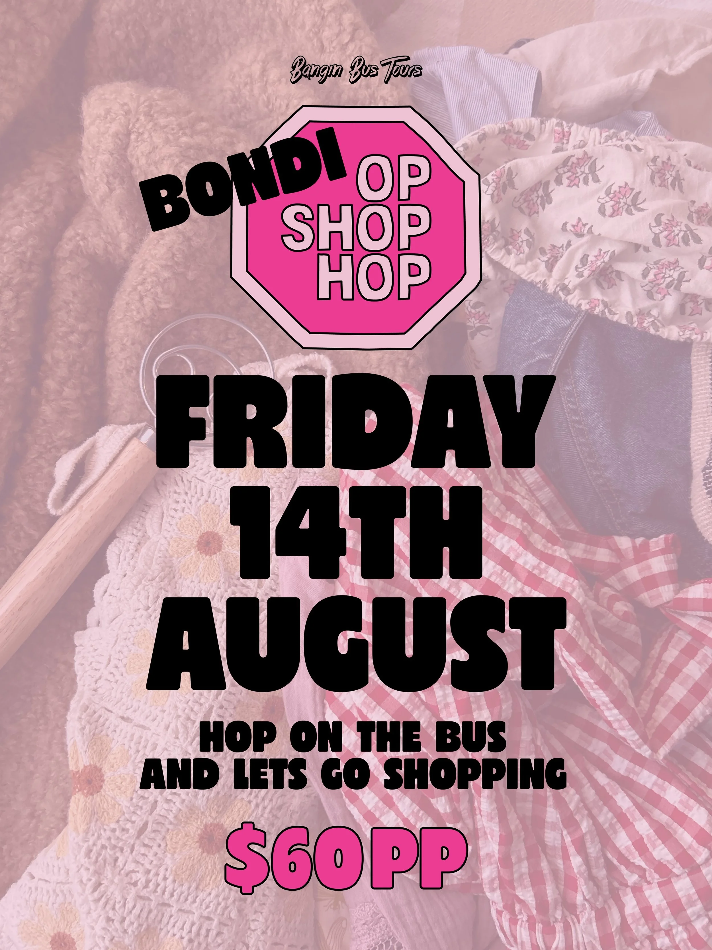 Our very first Op Shop Hop is finally here! 

After many requests, we&rsquo;re excited to officially launch the Bangin Op Shop Hop! 

Join us for a fun day out exploring some of the best op shops in Bondi, hunting for hidden treasures and vintage gem
