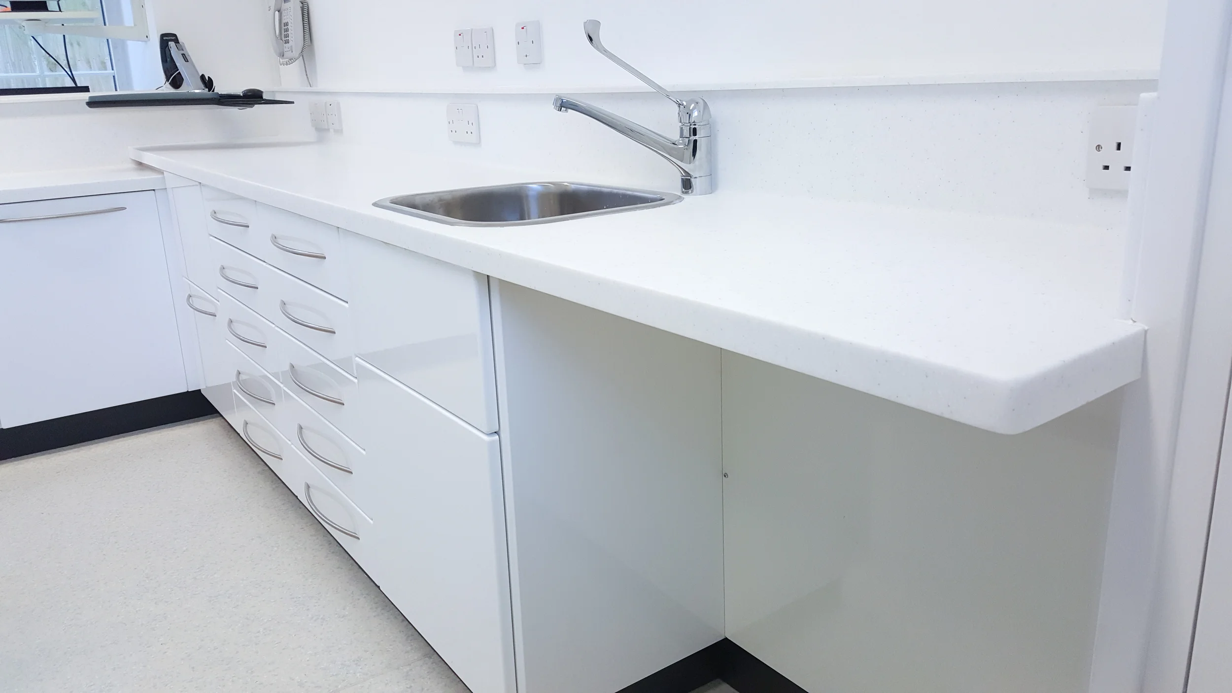 New cabinetry fitted.