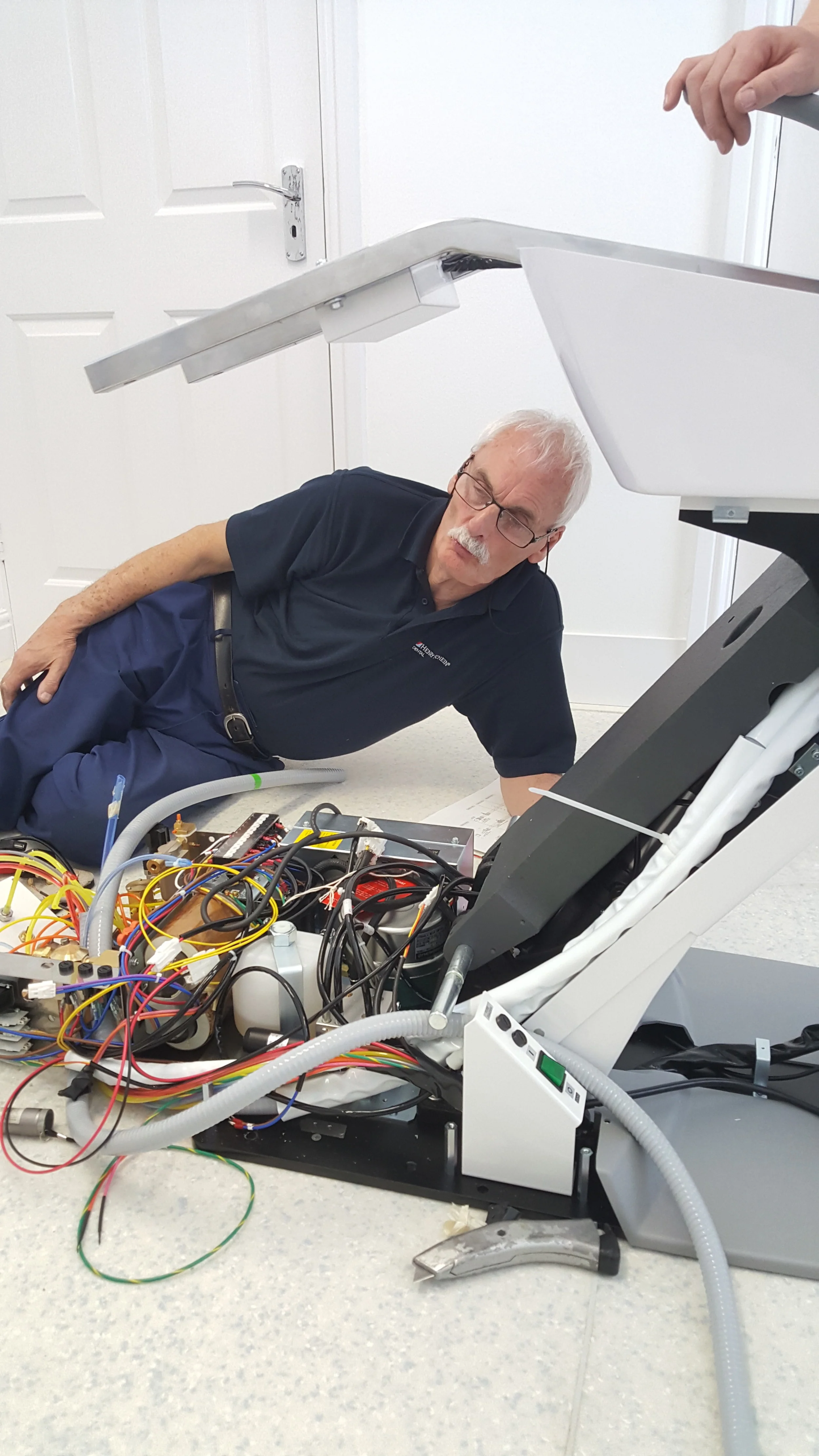 Belmont Voyager 3 chair package being installed
