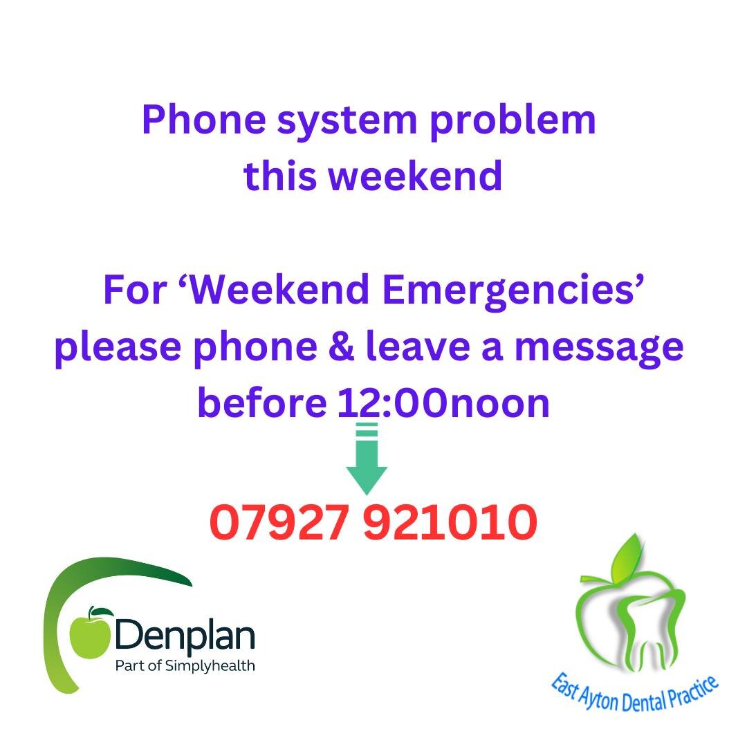Phone system issue this weekend ☎ 07927921010 &amp; leave a message before 12:00noon for emergencies this weekend.