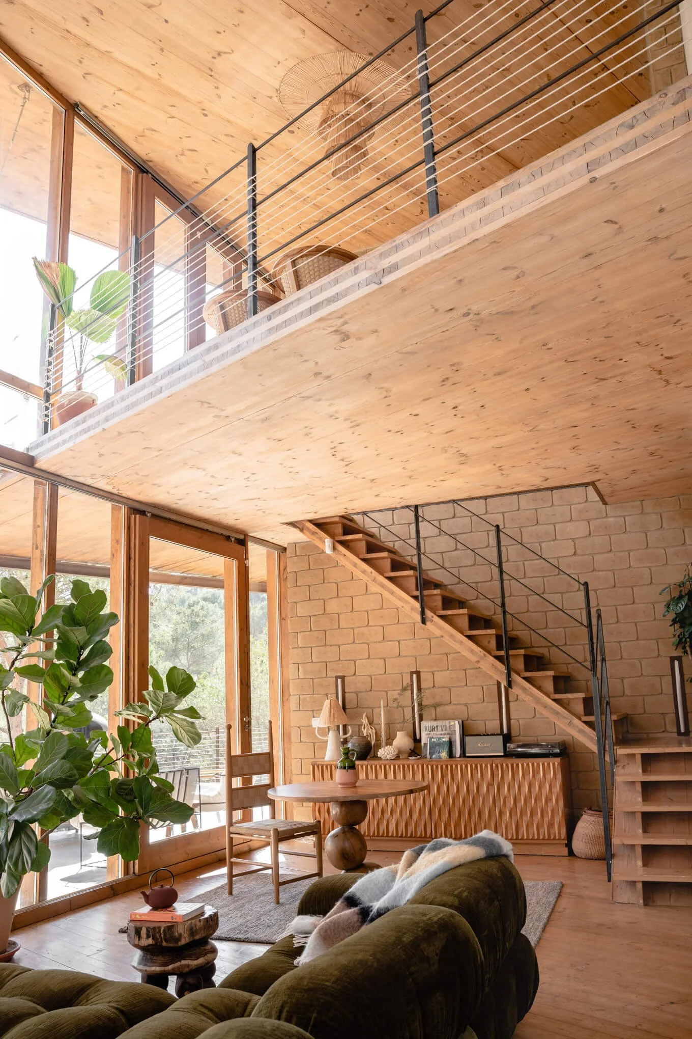 Casa Pinion interior design photography by Julia Malinowska and Christina Rovira – living room with natural light and modern furniture