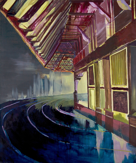 Racetrack III (Nighthouse), 2006, 155 x 130 cm, oil on canvas