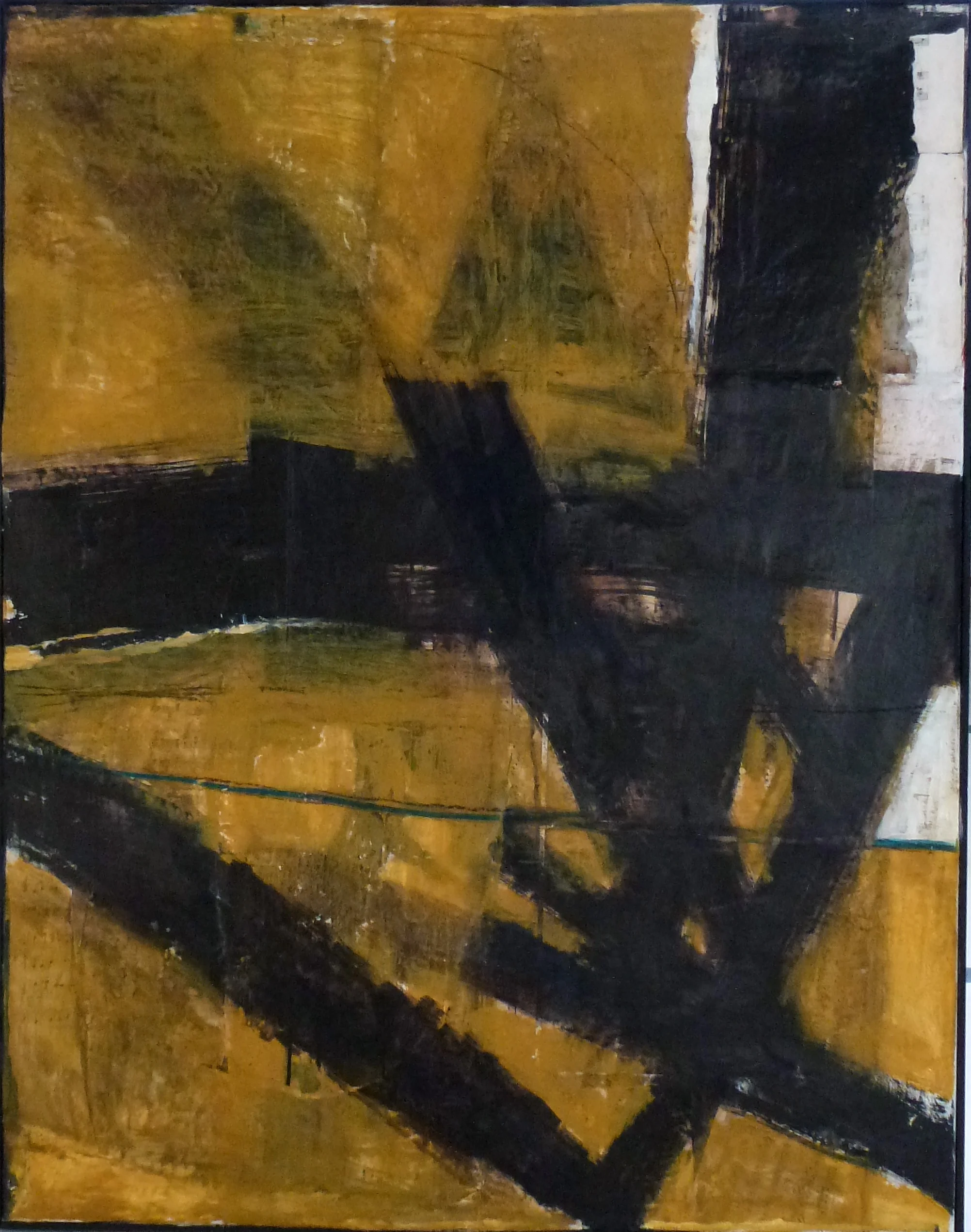 black lines in ochre