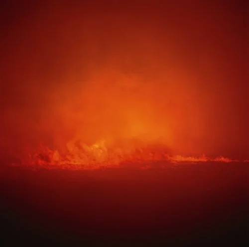 Roiling fire, eastern Lyon County, Kansas. 2005.