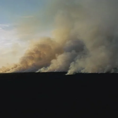 Yellow smoke with black ash, Lyon County, Kansas. 2005.
