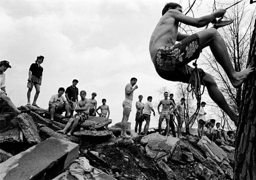 The Rope Swing, Deerfield Academy, Massachusetts. 1985. From "Boys Will Be Men."
