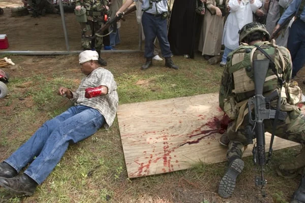Amputees, Fort Polk, Louisiana. From "Theater of War: The Pretend Villages of Iraq and Afghanistan."