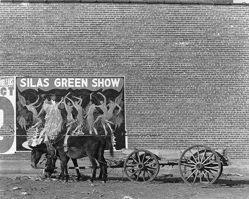 Silas Green Show and Mule Drive Cart, Hale, Alabama, 1936