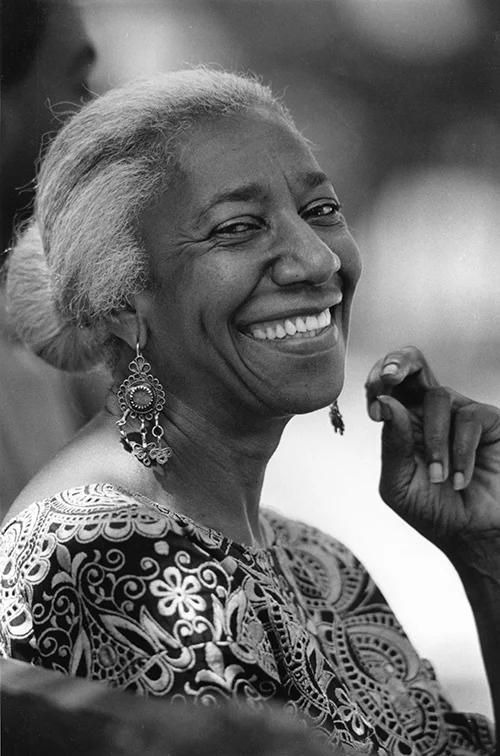 Edna Lewis, Duane Park, NY, 1983. This image was used for a US postage stamp honoring Edna Lewis as one of five great American chefs.