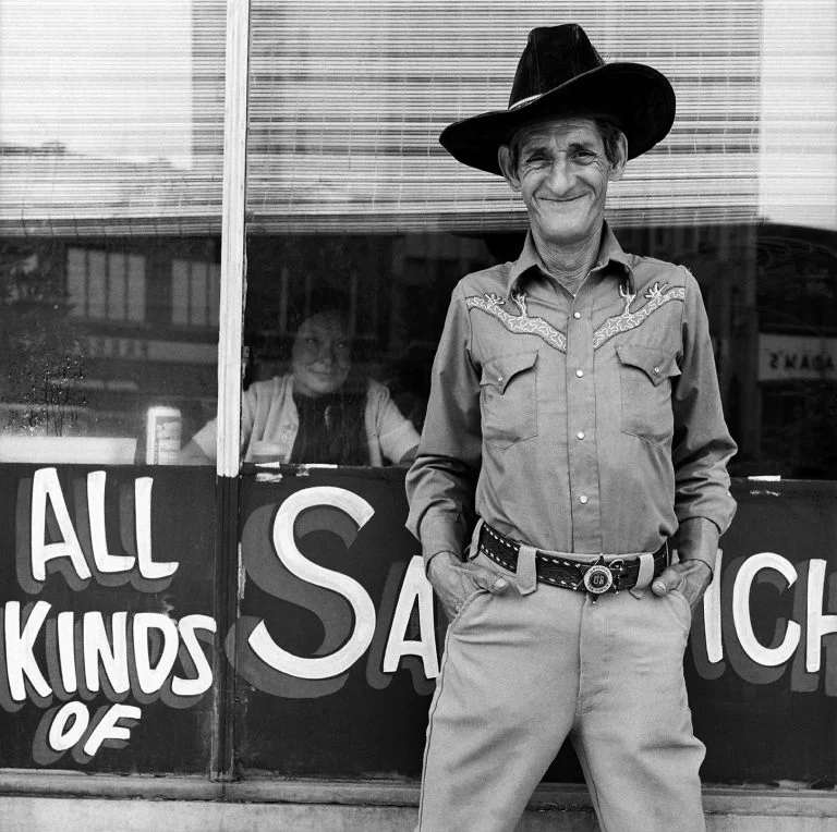 Bill Bamberger, T. Cash and Betty, Downtown Durham from the series Durham County, 1982.