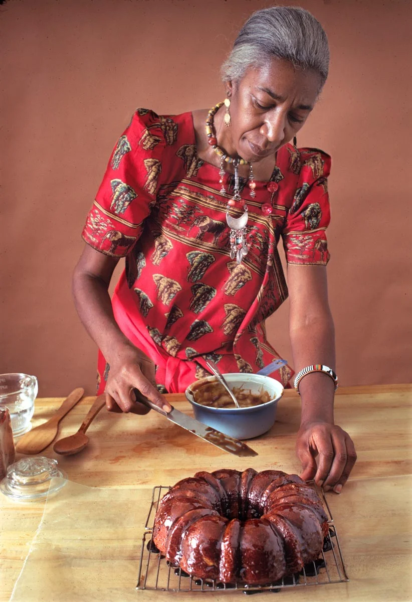 Edna Icing Cake for House and Garden Essay, 1973. Photograph by John T. Hill.