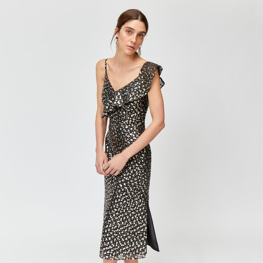 Foil Star Wrap Dress