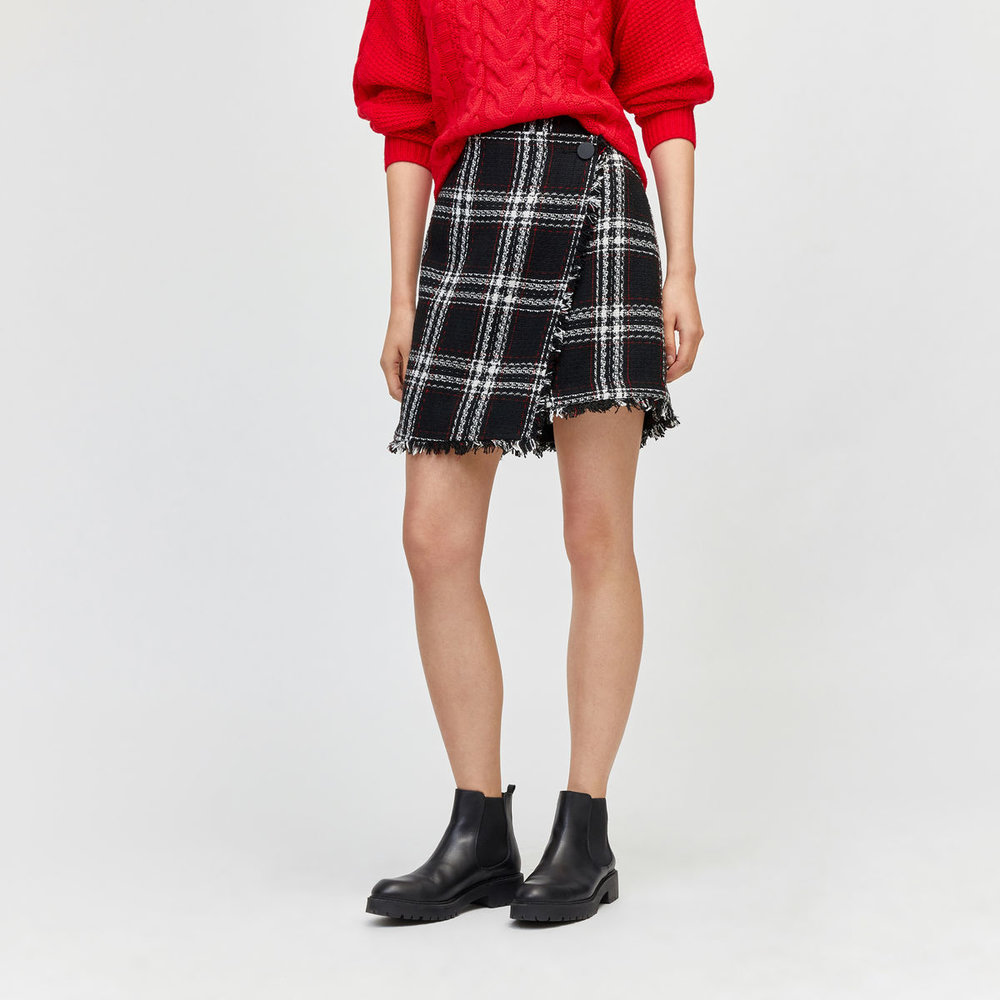 Ruby Check Pelmet Skirt