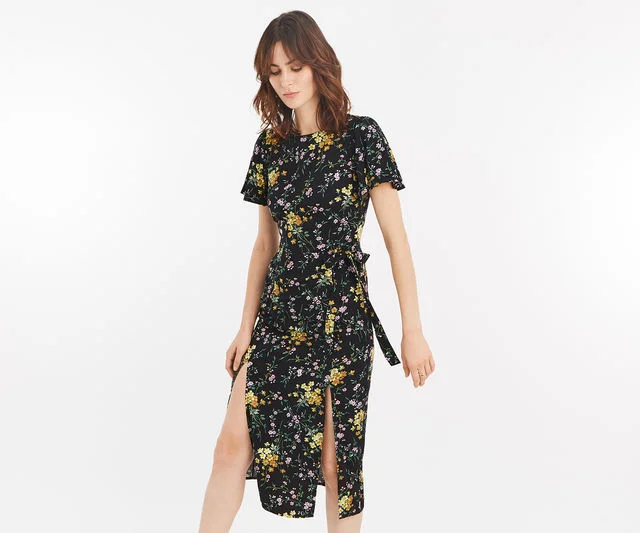 Ditzy Split Hem Dress £15