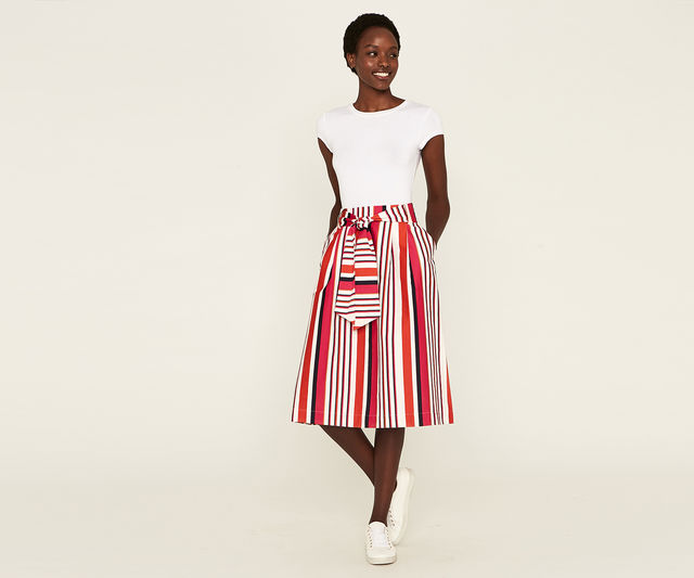 Stripe Midi Skirt £18