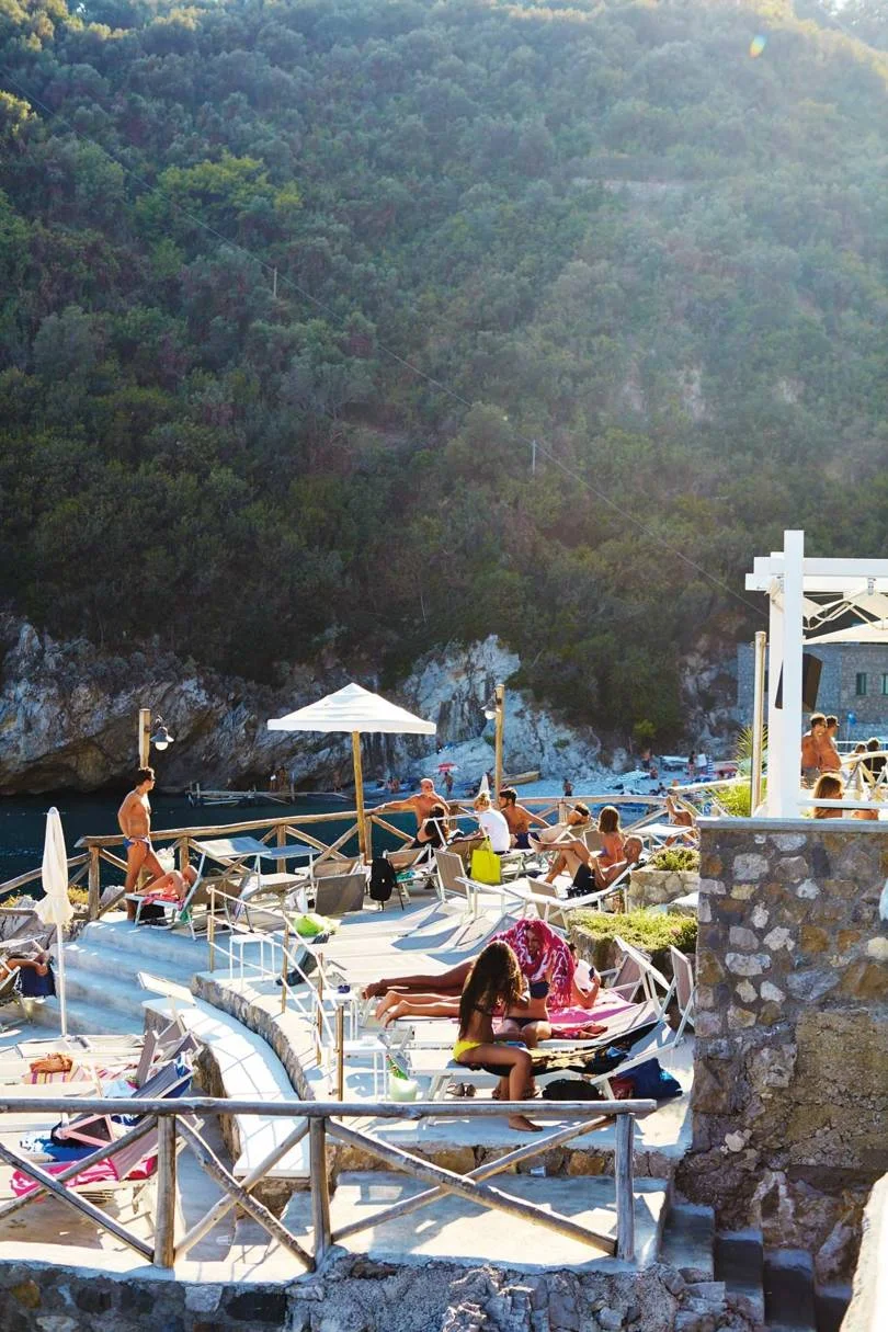 The terrace at Captain Cook in Massa Lubrense, on the Sorrentine Peninsula Credit: DAVID LOFTUS