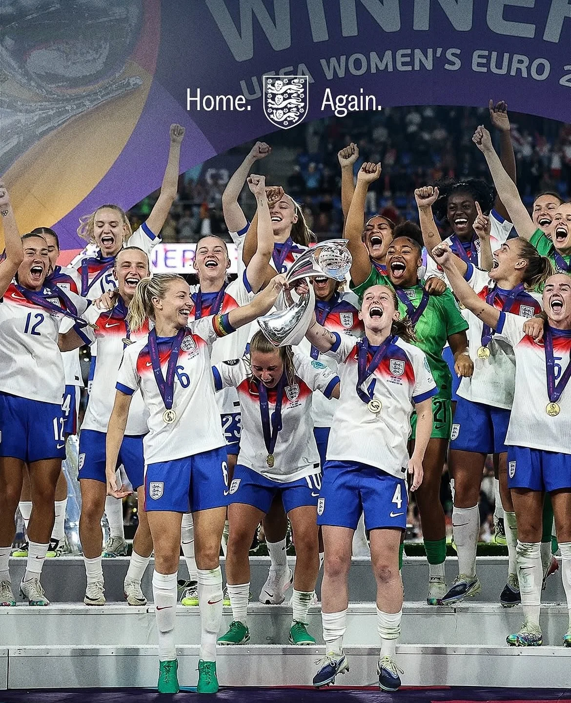 THEY&rsquo;VE DONE IT AGAIN!!🏆

Huge congratulations to the England @lionesses &amp; @sarina.wiegman on winning the Euros for a second time &mdash; rewriting history once more with grit, grace and unstoppable determination.💥

Beyond their legendary