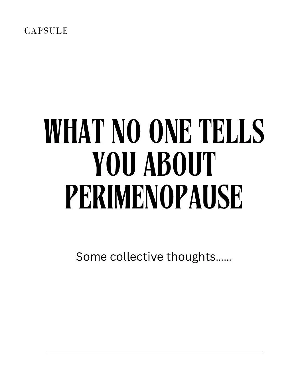 A few collective thoughts on the Perimenopause experience.

Let us know if there&rsquo;s anything we&rsquo;ve missed or you&rsquo;d like to add.❤️

#perimenopause #menopause #womenshealth #hormonalhealth #mentalhealth