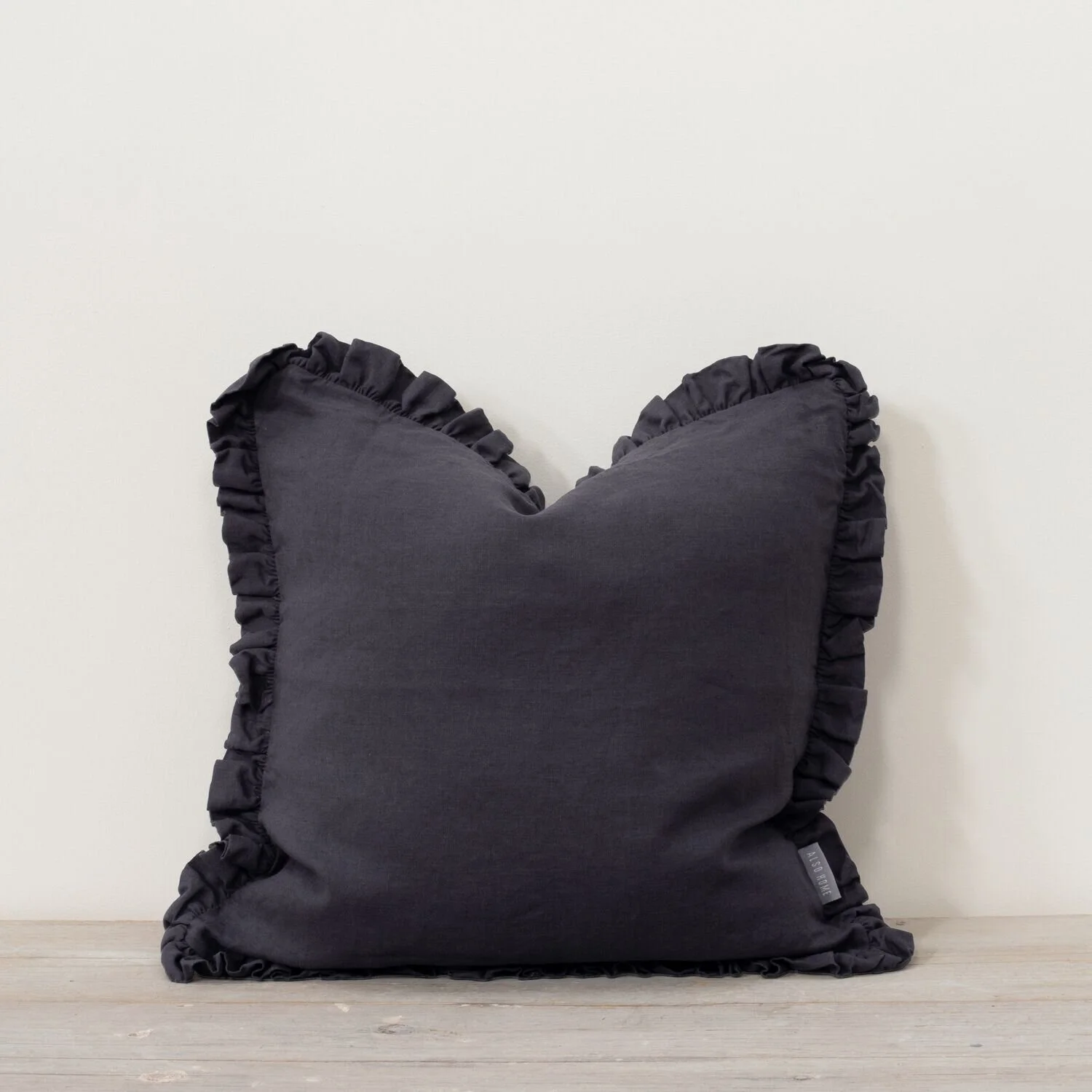 Oli Ruffle Cushion Black.jpg