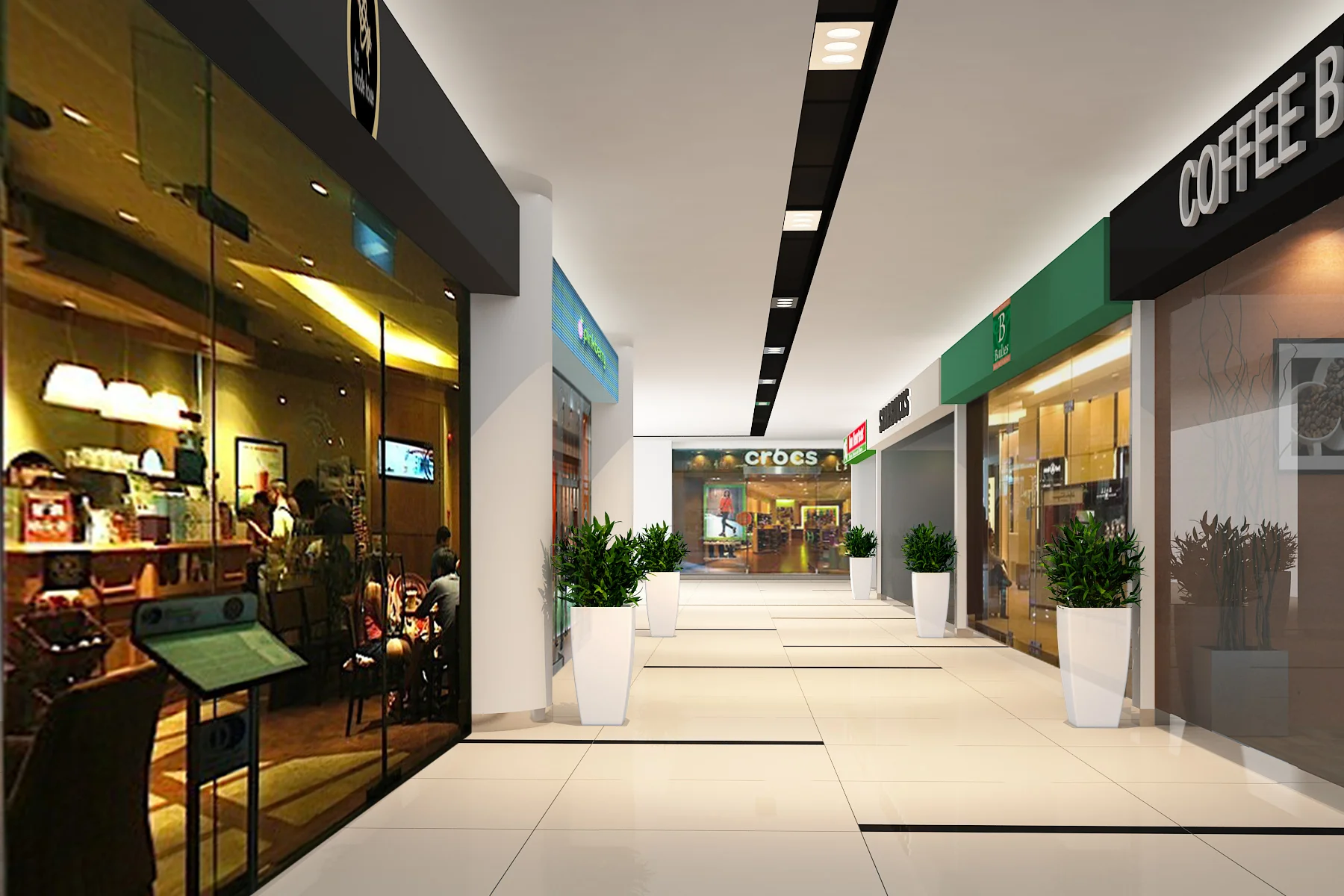 Interior Visualization of the Shopping Corridor